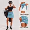 Ekouaer 16“ Golf Skorts for Woman with Inner Pockets Silicone Grippers Tennis Skirt Quick Dry Athletic Pickleball Skort(Ice Crack)