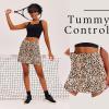 Ekouaer 16“ Golf Skorts for Woman with Inner Pockets Silicone Grippers Tennis Skirt Quick Dry Athletic Pickleball Skort(Leopard)