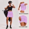 Ekouaer 16“ Golf Skorts for Woman with Inner Pockets Silicone Grippers Tennis Skirt Quick Dry Athletic Pickleball Skort(Lilac)