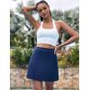 Ekouaer 16“ Golf Skorts for Woman with Inner Pockets Silicone Grippers Tennis Skirt Quick Dry Athletic Pickleball Skort(Navy Blue)