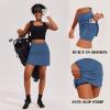 Ekouaer 16“ Golf Skorts for Woman with Inner Pockets Silicone Grippers Tennis Skirt Quick Dry Athletic Pickleball Skort(Oasis Blue)