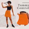 Ekouaer 16“ Golf Skorts for Woman with Inner Pockets Silicone Grippers Tennis Skirt Quick Dry Athletic Pickleball Skort(Orange)
