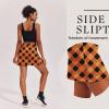 Ekouaer 16“ Golf Skorts for Woman with Inner Pockets Silicone Grippers Tennis Skirt Quick Dry Athletic Pickleball Skort(Orange Print)