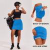Ekouaer 16“ Golf Skorts for Woman with Inner Pockets Silicone Grippers Tennis Skirt Quick Dry Athletic Pickleball Skort(Sparkle Blue)