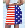 Ekouaer 16“ Golf Skorts for Woman with Inner Pockets Silicone Grippers Tennis Skirt Quick Dry Athletic Pickleball Skort(Usa Flag)