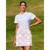 Ekouaer 16“ Golf Skorts for Woman with Inner Pockets Silicone Grippers Tennis Skirt Quick Dry Athletic Pickleball Skort(Warm White Floral)
