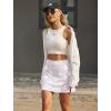 Ekouaer 16“ Golf Skorts for Woman with Inner Pockets Silicone Grippers Tennis Skirt Quick Dry Athletic Pickleball Skort(Warm White Floral)