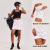 Ekouaer 16“ Golf Skorts for Woman with Inner Pockets Silicone Grippers Tennis Skirt Quick Dry Athletic Pickleball Skort(Warm White Floral)
