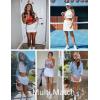 Ekouaer 16“ Golf Skorts for Woman with Inner Pockets Silicone Grippers Tennis Skirt Quick Dry Athletic Pickleball Skort(White)