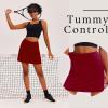 Ekouaer 16“ Golf Skorts for Woman with Inner Pockets Silicone Grippers Tennis Skirt Quick Dry Athletic Pickleball Skort(Wine Red)