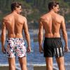 Ekouaer 2 Pack Men’s Swim Trunks 5″ with Compression Liner 2 in 1 Board Shorts Quick Dry Bathing Suit Swimwear Zipper Pocket(American Flag/Black American Flag)