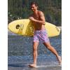 Ekouaer 2 Pack Men’s Swim Trunks 5″ with Compression Liner 2 in 1 Board Shorts Quick Dry Bathing Suit Swimwear Zipper Pocket(Anchor Coral/Tortoise Pink)