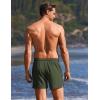 Ekouaer 2 Pack Men’s Swim Trunks 5″ with Compression Liner 2 in 1 Board Shorts Quick Dry Bathing Suit Swimwear Zipper Pocket(Black/Army Green)