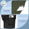 Ekouaer 2 Pack Men’s Swim Trunks 5″ with Compression Liner 2 in 1 Board Shorts Quick Dry Bathing Suit Swimwear Zipper Pocket(Black/Army Green)