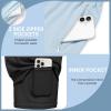 Ekouaer 2 Pack Men’s Swim Trunks 5″ with Compression Liner 2 in 1 Board Shorts Quick Dry Bathing Suit Swimwear Zipper Pocket(Black/Light Blue)