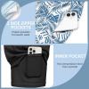 Ekouaer 2 Pack Men’s Swim Trunks 5″ with Compression Liner 2 in 1 Board Shorts Quick Dry Bathing Suit Swimwear Zipper Pocket(Black/Plant Leaves)