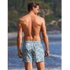 Ekouaer 2 Pack Men’s Swim Trunks 5″ with Compression Liner 2 in 1 Board Shorts Quick Dry Bathing Suit Swimwear Zipper Pocket(Black/Plant Leaves)