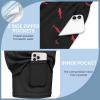 Ekouaer 2 Pack Men’s Swim Trunks 5″ with Compression Liner 2 in 1 Board Shorts Quick Dry Bathing Suit Swimwear Zipper Pocket(Black/Shark Black)
