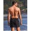 Ekouaer 2 Pack Men’s Swim Trunks 5″ with Compression Liner 2 in 1 Board Shorts Quick Dry Bathing Suit Swimwear Zipper Pocket(Black/Shark Black)
