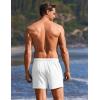 Ekouaer 2 Pack Men’s Swim Trunks 5″ with Compression Liner 2 in 1 Board Shorts Quick Dry Bathing Suit Swimwear Zipper Pocket(Black/White)