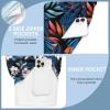 Ekouaer 2 Pack Men’s Swim Trunks 5″ with Compression Liner 2 in 1 Board Shorts Quick Dry Bathing Suit Swimwear Zipper Pocket(Hawaii Floral Navy/Tropical Leaves Orange)