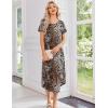 Ekouaer 3 Pack Long Nightgowns for Women Plus Size Moo Moos Short Sleeve House Dress Button Night Gown Soft Sleepwear S-5XL(Blue Floral/Black/Leopard)