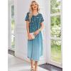 Ekouaer 3 Pack Long Nightgowns for Women Plus Size Moo Moos Short Sleeve House Dress Button Night Gown Soft Sleepwear S-5XL(Purple/Black/Blue Green Floral)