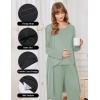 Ekouaer Maternity Nursing Robe Set 3 Pieces Sleeveless Top, Pregnancy Pants & Robe Double Layer Pajamas S-XXL(Light Green)