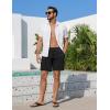 Ekouaer Men’s 7″ Swim Trunks Swimwear Zip Pockets Beach Board Shorts Bathing Suits with Mesh Lining(Black)