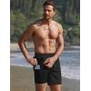 Ekouaer Men’s 7″ Swim Trunks Swimwear Zip Pockets Beach Board Shorts Bathing Suits with Mesh Lining(Black)