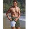 Ekouaer Men’s 7″ Swim Trunks Swimwear Zip Pockets Beach Board Shorts Bathing Suits with Mesh Lining(C Army Green)