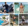 Ekouaer Men’s 7″ Swim Trunks Swimwear Zip Pockets Beach Board Shorts Bathing Suits with Mesh Lining(Khaki)