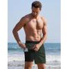 Ekouaer Men’s 7″ Swim Trunks Swimwear Zip Pockets Beach Board Shorts Bathing Suits with Mesh Lining(Z Dark Green Print)