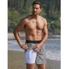 Ekouaer Men’s 7″ Swim Trunks Swimwear Zip Pockets Beach Board Shorts Bathing Suits with Mesh Lining(Z Gray Leaves)