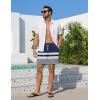Ekouaer Men’s 7″ Swim Trunks Swimwear Zip Pockets Beach Board Shorts Bathing Suits with Mesh Lining(Z Stripes Navy White)