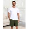 Ekouaer Mens Pajama Shorts Bamboo Viscose Breathable Soft Sleep Short Elastic Waist 2026 Lounge PJ Short with Pockets(Army Green)