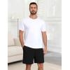 Ekouaer Mens Pajama Shorts Bamboo Viscose Breathable Soft Sleep Short Elastic Waist 2026 Lounge PJ Short with Pockets(Black)