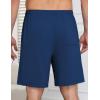 Ekouaer Mens Pajama Shorts Bamboo Viscose Breathable Soft Sleep Short Elastic Waist 2026 Lounge PJ Short with Pockets(Dark Blue)