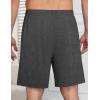 Ekouaer Mens Pajama Shorts Bamboo Viscose Breathable Soft Sleep Short Elastic Waist 2026 Lounge PJ Short with Pockets(Dark Gray)