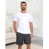 Ekouaer Mens Pajama Shorts Bamboo Viscose Breathable Soft Sleep Short Elastic Waist 2026 Lounge PJ Short with Pockets(Dark Gray)