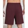 Ekouaer Mens Pajama Shorts Bamboo Viscose Breathable Soft Sleep Short Elastic Waist 2026 Lounge PJ Short with Pockets(Dark Red)