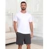 Ekouaer Mens Pajama Shorts Bamboo Viscose Breathable Soft Sleep Short Elastic Waist 2026 Lounge PJ Short with Pockets(Gray)