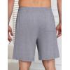 Ekouaer Mens Pajama Shorts Bamboo Viscose Breathable Soft Sleep Short Elastic Waist 2026 Lounge PJ Short with Pockets(Light Gray)