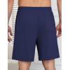 Ekouaer Mens Pajama Shorts Bamboo Viscose Breathable Soft Sleep Short Elastic Waist 2026 Lounge PJ Short with Pockets(Navy Blue)