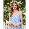 Ekouaer Nightgowns for Women Cotton Long Night Gowns Sleeveless Sleep Dress Victorian Nightdress Ladies Sleepwear XS-4XL(Birds Blue)