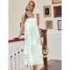 Ekouaer Nightgowns for Women Cotton Long Night Gowns Sleeveless Sleep Dress Victorian Nightdress Ladies Sleepwear XS-4XL(Floral Green)