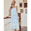 Ekouaer Nightgowns for Women Cotton Long Night Gowns Sleeveless Sleep Dress Victorian Nightdress Ladies Sleepwear XS-4XL(Floral Light Blue)