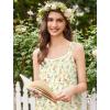 Ekouaer Nightgowns for Women Cotton Long Night Gowns Sleeveless Sleep Dress Victorian Nightdress Ladies Sleepwear XS-4XL(Floral Light Yellow)