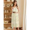 Ekouaer Nightgowns for Women Cotton Long Night Gowns Sleeveless Sleep Dress Victorian Nightdress Ladies Sleepwear XS-4XL(Floral Light Yellow)