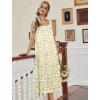 Ekouaer Nightgowns for Women Cotton Long Night Gowns Sleeveless Sleep Dress Victorian Nightdress Ladies Sleepwear XS-4XL(Floral Light Yellow)